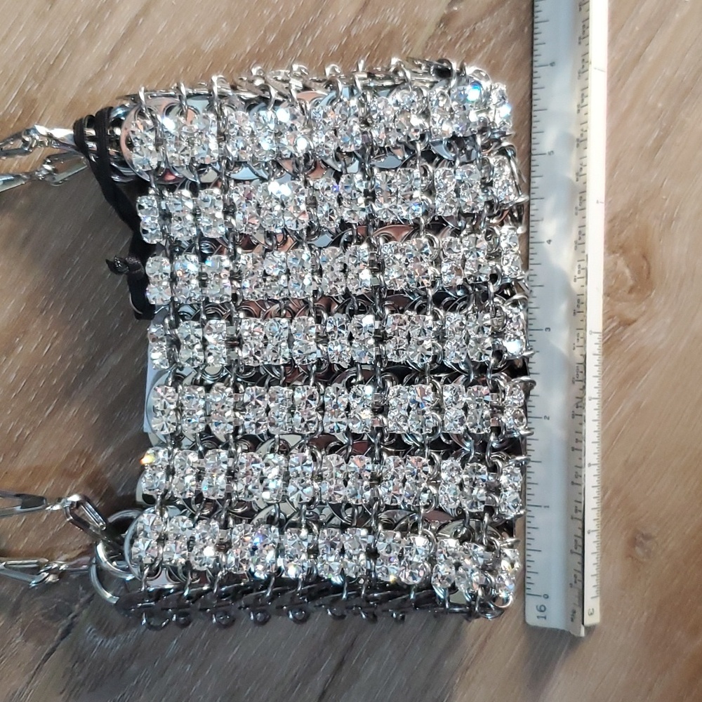 Iconic NWT Paco Rabanne Rhinestone 1969 Nano Bag - Picture 11 of 13